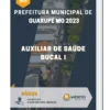 Apostila Auxiliar De Saúde Bucal I Prefeitura de Guaxupé MG 2023