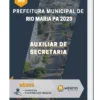 Apostila Auxiliar De Secretaria Prefeitura de Rio Maria PA 2023