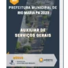 Apostila Auxiliar De Serviços Gerais Prefeitura de Rio Maria PA 2023