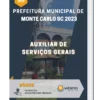 Apostila Auxiliar De Serviços Gerais Prefeitura de Monte Carlo SC 2023