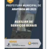 Apostila Auxiliar De Serviços Gerais Prefeitura de Araponga MG 2023