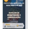 Apostila Auxiliar de Manutenção e Conservação Prefeitura de Nova Trento SC 2023