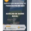 Apostila Auxiliar de Saúde Bucal Prefeitura de Passa Quatro MG 2023