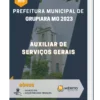 Apostila Auxiliar de Serviços Gerais Prefeitura de Grupiara MG 2023