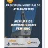 Apostila Auxiliar de Serviços Gerais Feminino Prefeitura de Atalaia PR 2023