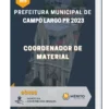 Apostila Coordenador de Material Prefeitura de Campo Largo PR 2023