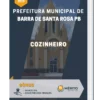 Apostila Cozinheiro Prefeitura de Barra de Santa Rosa PB 2023