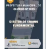 Apostila Diretor de Ensino Fundamental Prefeitura de Glicério SP 2023