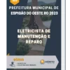 Apostila Eletricista De Manutenção E Reparo Prefeitura de Espigão do Oeste RO 2023