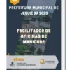 Apostila Facilitador de Oficinas de Manicure Prefeitura de Jequié BA 2023