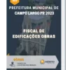 Apostila Fiscal de Edificações Obras Prefeitura de Campo Largo PR 2023