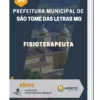 Apostila Fisioterapeuta Prefeitura de São Tomé das Letras MG 2023
