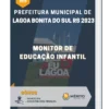 Apostila Monitor de Educação Infantil Prefeitura de Lagoa Bonita do Sul RS 2023