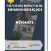 Apostila Motorista Prefeitura de Espigão do Oeste RO 2023