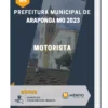 Apostila Motorista Prefeitura de Araponga MG 2023