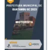 Apostila Motorista Prefeitura de Guatambu SC 2023
