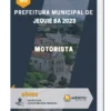 Apostila Motorista Prefeitura de Jequié BA 2023