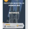 Apostila Motorista Prefeitura de Apiúna SC 2023