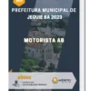 Apostila Motorista AB Prefeitura de Jequié BA 2023