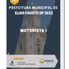 Apostila Motorista I Prefeitura de Elias Fausto SP 2023