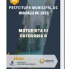 Apostila Motorista III Categoria D Prefeitura de Biguaçu SC 2023