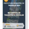 Apostila Motorista de Transporte Escolar Prefeitura de Treviso SC 2023