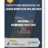 Apostila Oficial Administrativo Prefeitura de Lagoa Bonita do Sul RS 2023