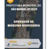 Apostila Operador De Máquina Rodoviária Prefeitura de São Manuel SP 2023