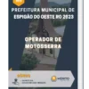 Apostila Operador De Motosserra Prefeitura de Espigão do Oeste RO 2023