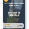 Apostila Operador de Máquinas Prefeitura de Sério RS 2023