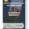 Apostila Operador de Máquinas I Prefeitura de Guatambu SC 2023