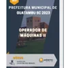 Apostila Operador de Máquinas II Prefeitura de Guatambu SC 2023