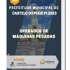 Apostila Operador de Máquinas Pesadas Prefeitura de Castelo do Piauí PI 2023