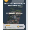 Apostila Pedreiro Oficial Prefeitura de Piracaia SP 2023
