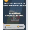 Apostila Professor Educação Infantil Prefeitura de Lagoa Bonita do Sul RS 2023
