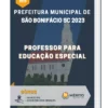 Apostila Professor para Educação Especial Prefeitura de São Bonifácio SC 2023