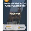 Apostila Psicólogo Prefeitura de Flórida Paulista SP 2023
