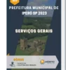 Apostila Serviços Gerais Prefeitura de Iperó SP 2023