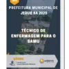 Apostila Técnico de Enfermagem para o SAMU Prefeitura de Jequié BA 2023