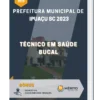 Apostila Técnico em Saúde Bucal Prefeitura de Ipuaçu SC 2023