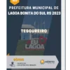 Apostila Tesoureiro Prefeitura de Lagoa Bonita do Sul RS 2023
