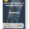 Apostila Tratorista Prefeitura de Pariquera Açu SP 2023