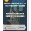 Apostila Agente Pedreiro e Carpinteiro Obras Prefeitura de Braço do Norte SC 2023