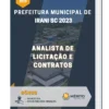 Apostila Analista de Licitação e Contratos Prefeitura de Irani SC 2023