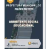Apostila Assistente Social Educacional Prefeitura de Pilões PB 2023