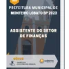 Apostila Assistente do Setor de Finanças Prefeitura de Monteiro Lobato SP 2023