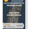 Apostila Auxiliar De Controladoria Prefeitura de Brodowski SP 2023