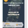 Apostila Auxiliar De Enfermagem Prefeitura de Timburi SP 2023