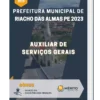 Apostila Auxiliar De Serviços Gerais Prefeitura de Riacho das Almas PE 2023