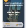Apostila Auxiliar Saúde Bucal CEO Prefeitura de Braço do Norte SC 2023